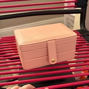 Pink Small Faux Leather Jewelry Box